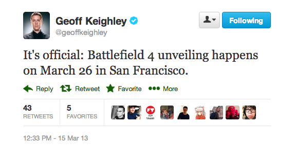 4Bm Rumor: Battlefield 4 reveal at GDC. Update: It's official. BF4 unveiled on March 26th at GDC | VGLeaks 2.0