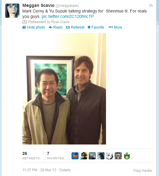 Rumor: Yu Suzuki and Mark Cerny have maintained contacts, Shenmue 3?