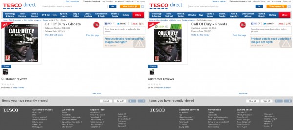 cod ghost tesco 600x267 Leak: 'Call of Duty: Ghost' cover art and release date. | VGLeaks 2.0