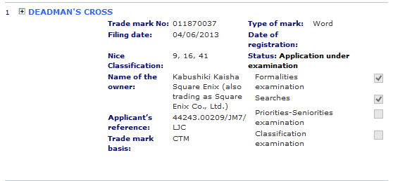 deadmans cross 'Deadman's Cross' trademarked by Square Enix | VGLeaks 2.0