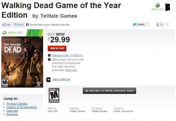 walking dead goty 600x415 Rumor: "The Walking Dead: Game of the Year Edition" rated by ESRB | VGLeaks 2.0