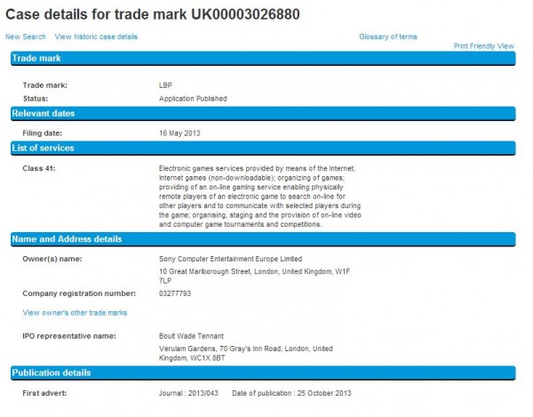 LBP TM1 600x469 Two trademarks for "LBP" registered by Sony | VGLeaks 2.0