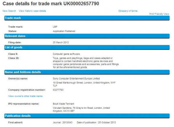 LBP TM2 600x438 Two trademarks for "LBP" registered by Sony | VGLeaks 2.0