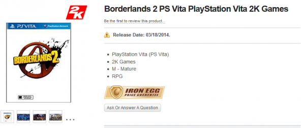 borderlands2psvita 600x253 Rumor: Borderlands 2 PlayStation Vita release date revealed | VGLeaks 2.0