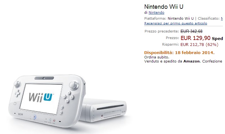 Wii U cuts its price unofficially (129€ Amazon.it), incoming price drop?