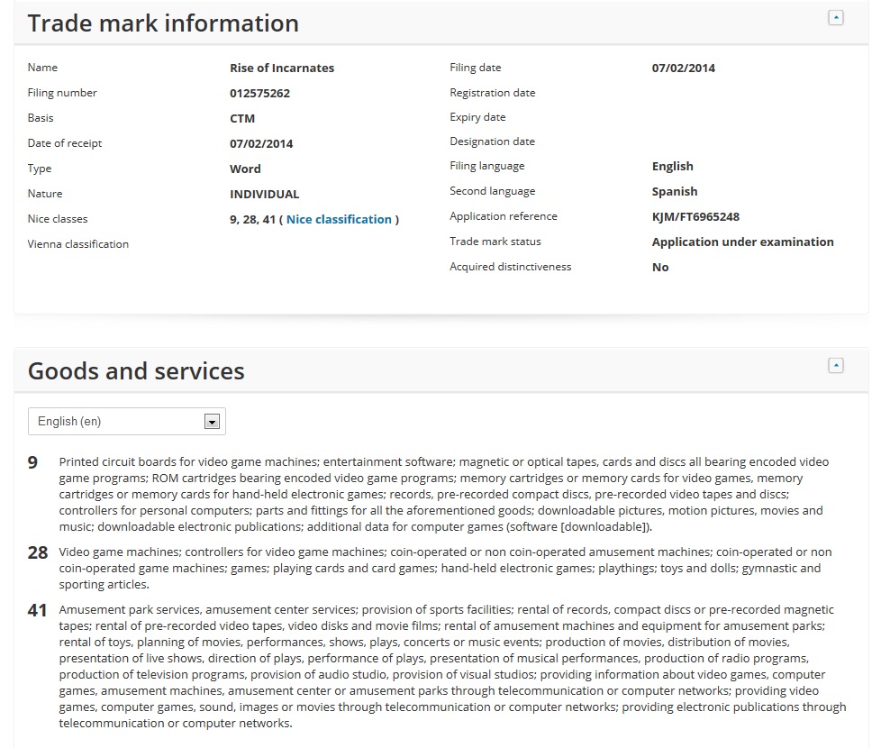 rise of incarnates europe Namco Bandai registers trademark for "Rise of Incarnates" in US and Europe | VGLeaks 2.0
