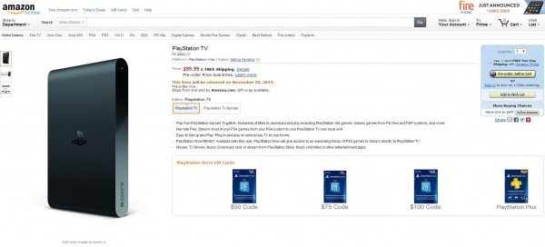 playstation tv 600x272 Rumor: Amazon lists PlayStation TV for November | VGLeaks 2.0
