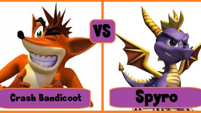 32) Crash Bandicoot Vs Spyro 32) Crash Bandicoot Vs Spyro