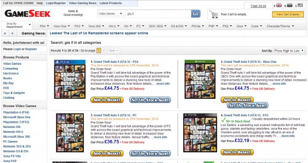 gta v ps4 one pc release 600x317 UK retailer lists Grand Theft Auto V on PS4, One and PC for a November release | VGLeaks 2.0