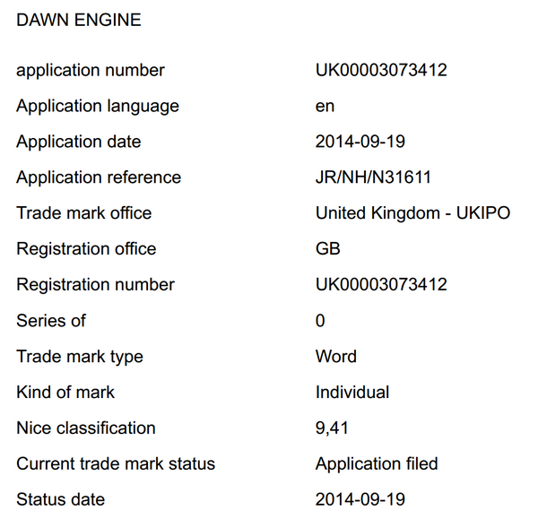 dawn engine Square Enix trademarks Dawn Engine in Europe | VGLeaks 2.0