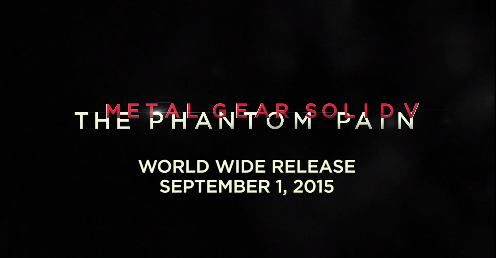 Metal Gear Solid V: The Phantom Pain available on September 1, 2015