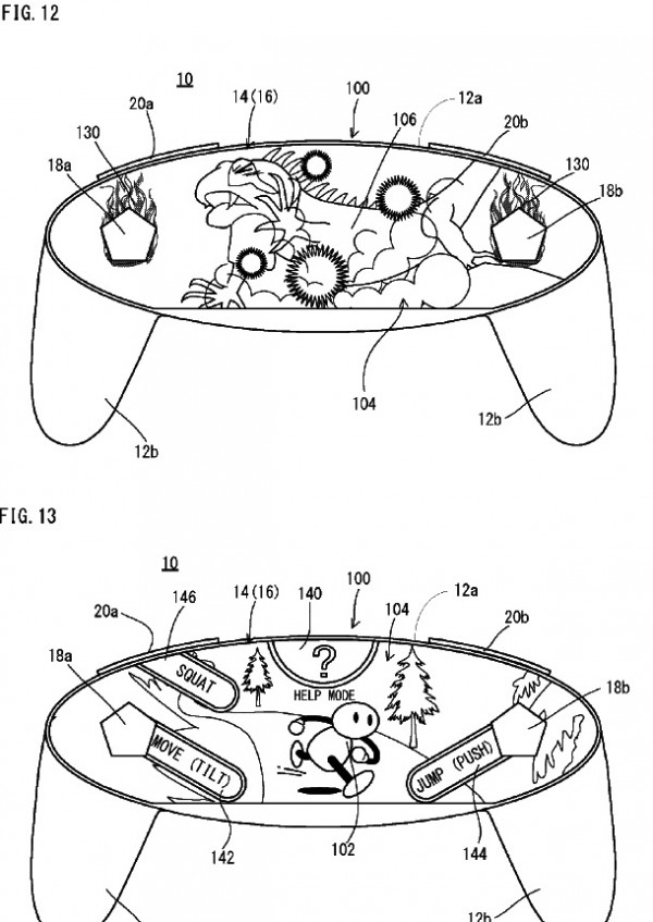 fig 12 600x847 Nintendo patents a free form display in a controller/handheld system | VGLeaks 2.0