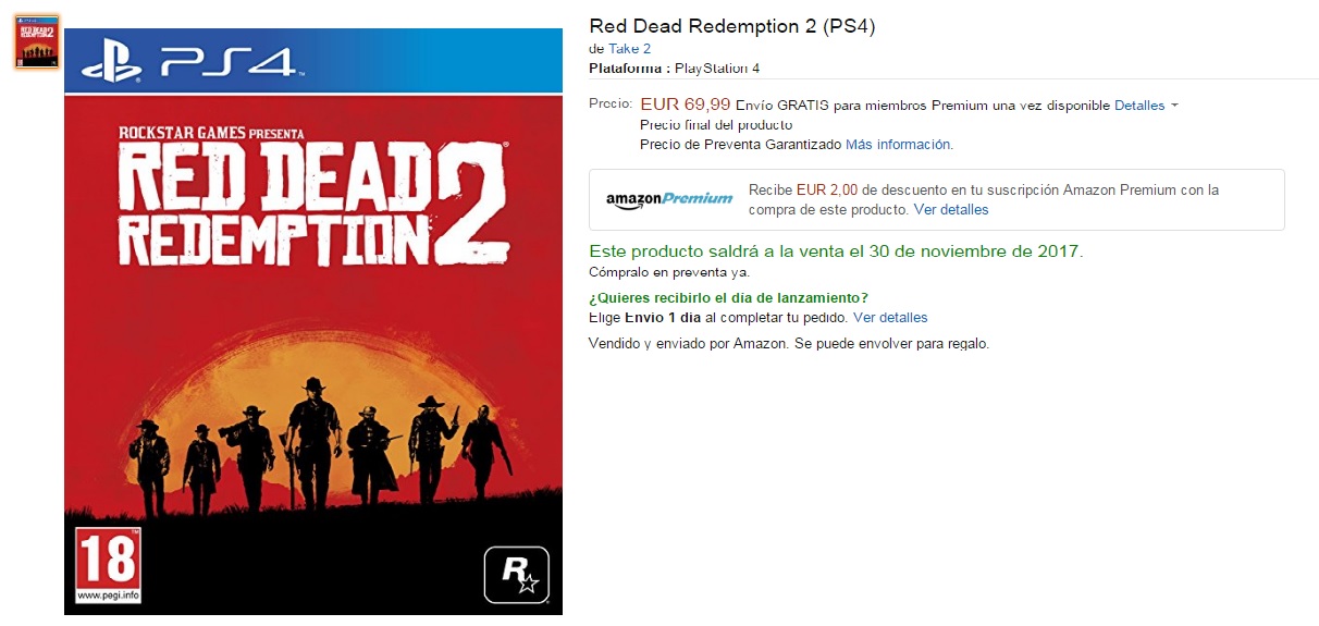 red dead r 2 Red Dead Redemption 2 dated by Amazon on November 30 (2017) | VGLeaks 2.0