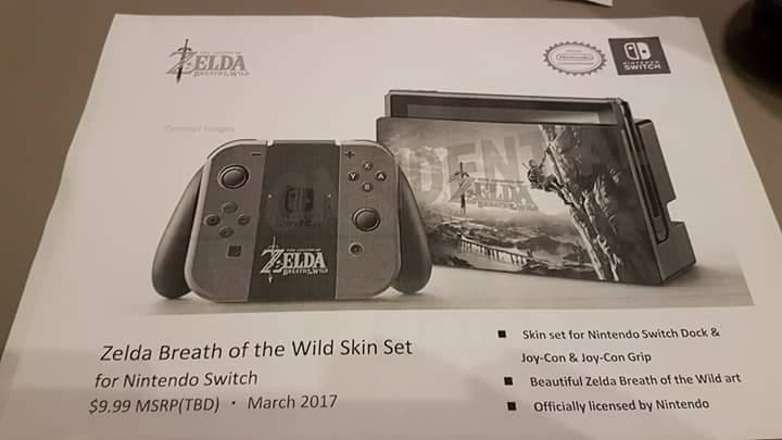 [Leak] Nintendo Switch official accessories (Zelda skin set, LAN adaptor and more