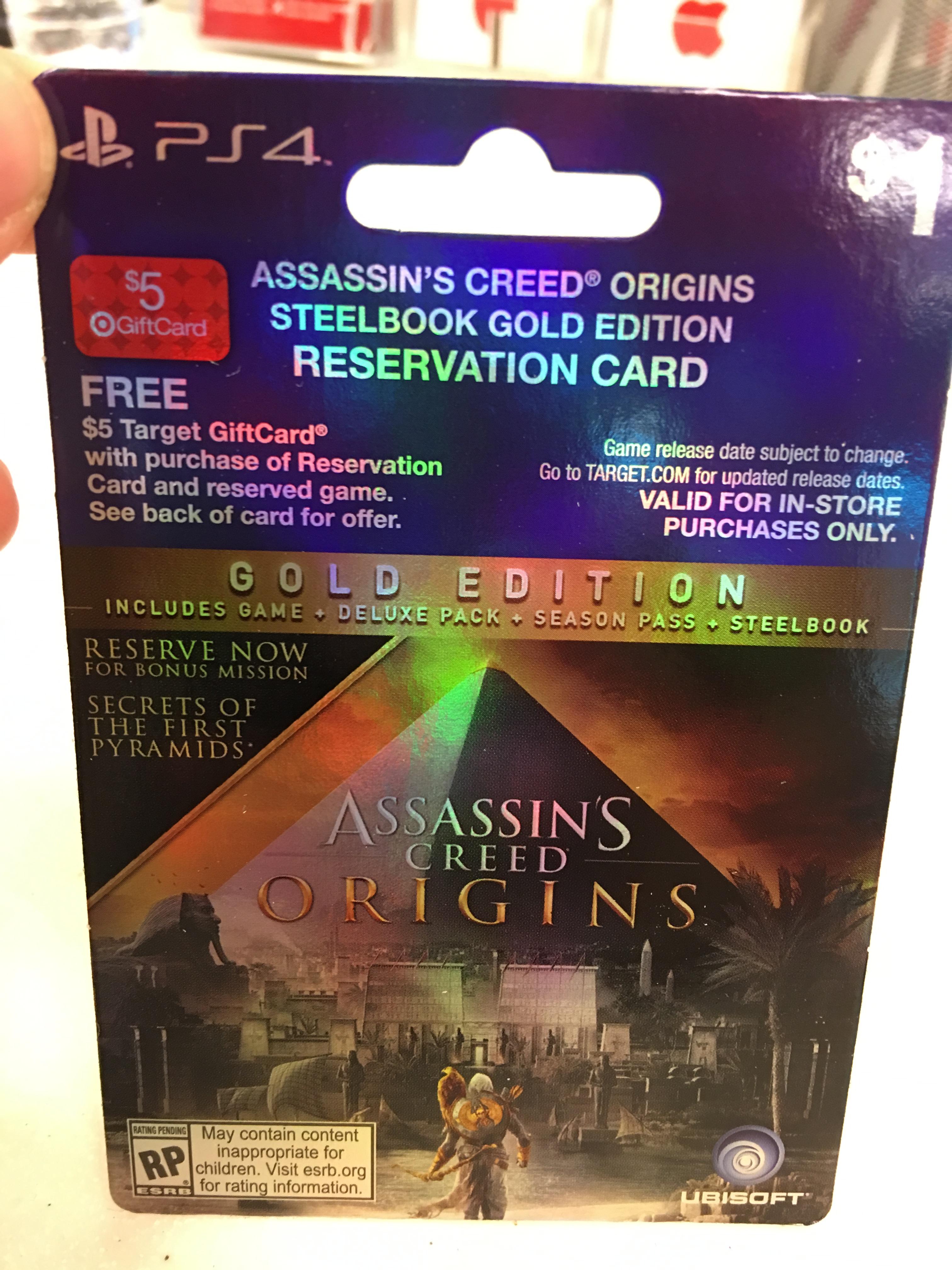 [Rumor] Assassin’s Creed Origins pre-order card spotted at Target