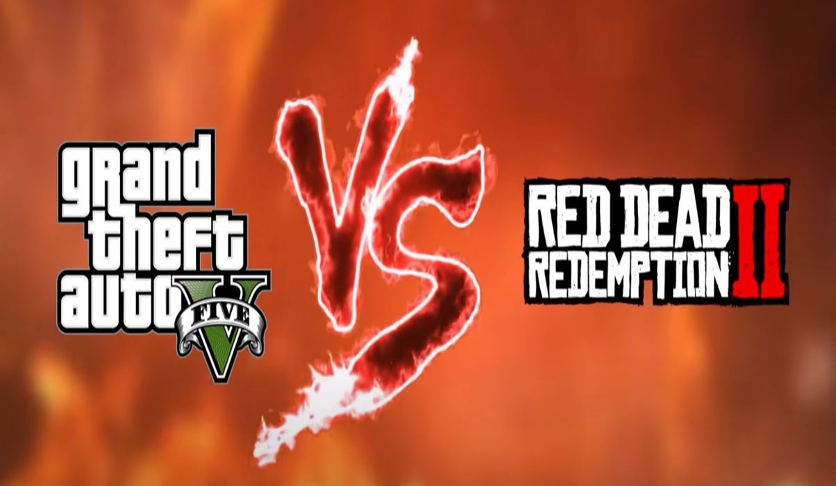 How does the Red Dead Redemption 2 map compare with the GTA V map