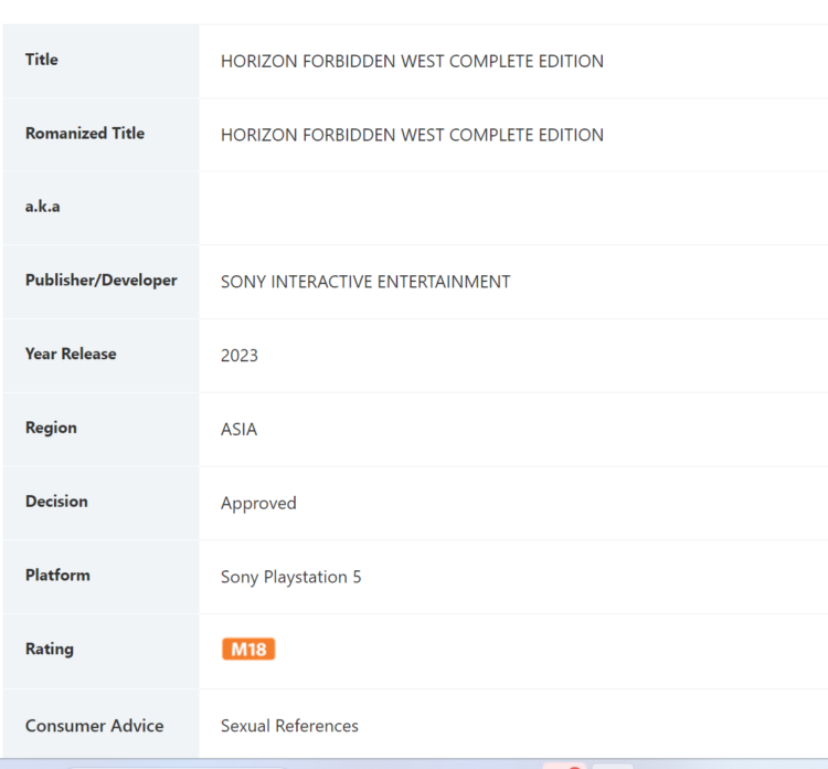 Horizon Forbidden West Complete Edition Is Rumoured To Arrive On